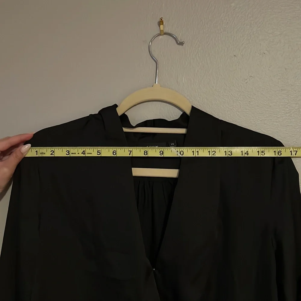 Apt 9 Black Blouse XS long sleeve - Picture 7 of 9